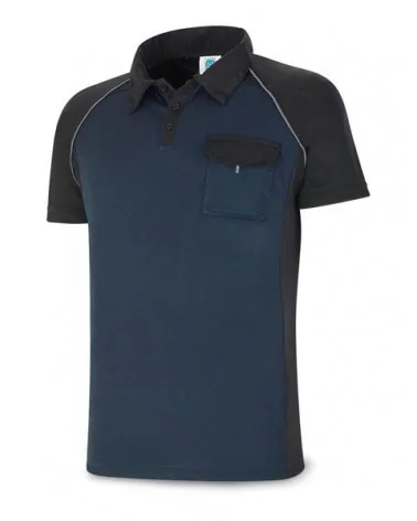 POLO VESTUARIO MANGA CORTA NEGRO/AZUL MARINO