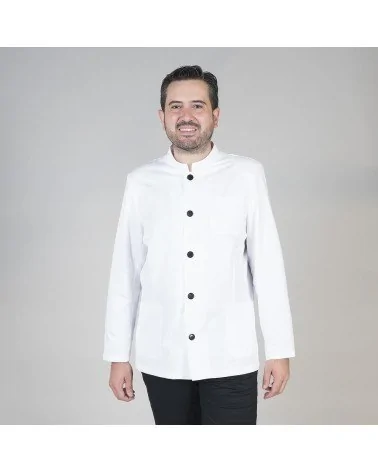 CHAQUETA HOMBRE CUELLO MAO BLANCA FRENTE