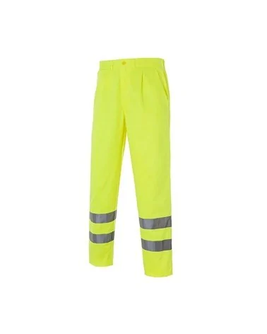 PANTALÓN CON CINTAS REFLECTANTES ALTA VISIBILIDAD AMARILLO