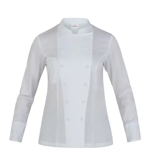 CHAQUETA COCINA MUJER CUELLO MAO