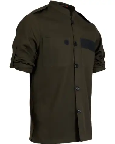 CHAQUETA COCINA MILITAR COSTADO MANGA RECOGIDA