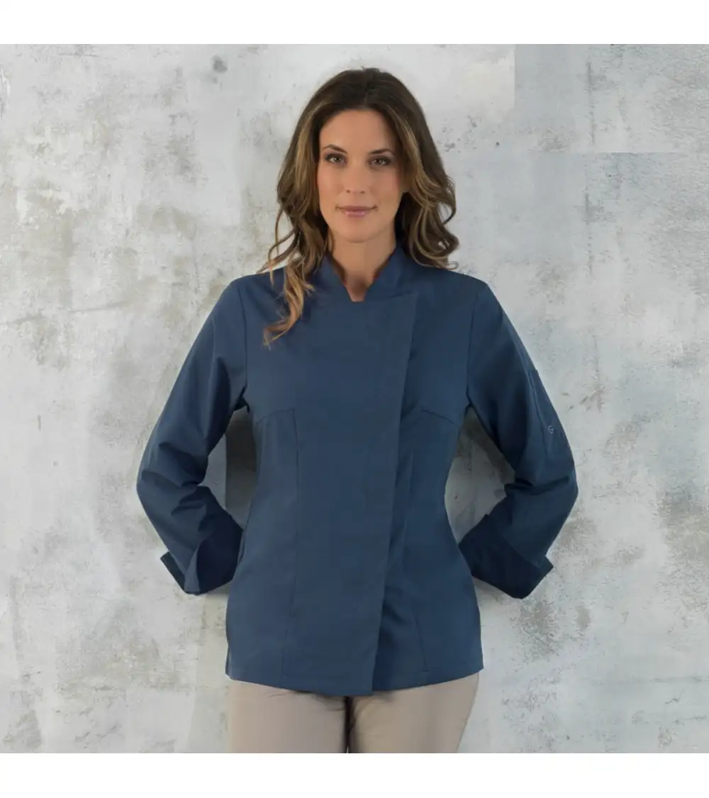 CHAQUETA COCINA MUJER MICROFIBRA