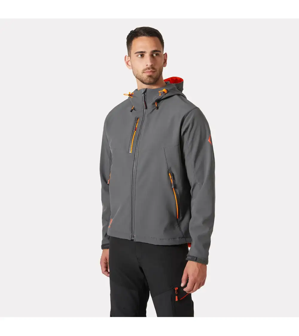 SOFTSHELL HELLY HANSEN CON CAPUCHA GRIS