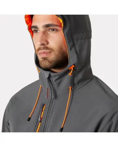 SOFTSHELL HELLY HANSEN CON CAPUCHA GRIS CAPUCHA