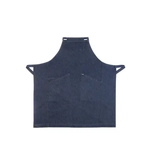 DELANTAL DE PETO STRETCH CAMAREROS azul denim