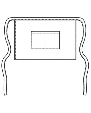 DELANTAL CORTO RESISTENTE PARA HOSTELERÍA corto diagrama