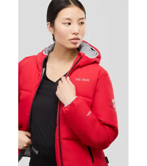 PARKA DE MUJER IMPERMEABLE ACOLCHADA ROJO