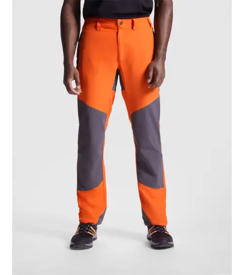 PANTALÓN UNISEX TREKKING COMBINADO NARANJA/GRIS