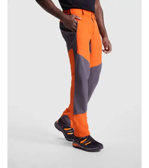 PANTALÓN UNISEX TREKKING COMBINADO NARANJA/GRIS