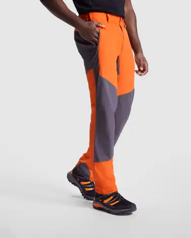 PANTALÓN UNISEX TREKKING COMBINADO NARANJA/GRIS