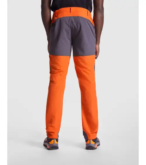 PANTALÓN UNISEX TREKKING COMBINADO NARANJA/GRIS