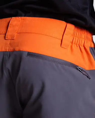 PANTALÓN UNISEX TREKKING COMBINADO NARANJA/GRIS BOLSILLO TRASERO