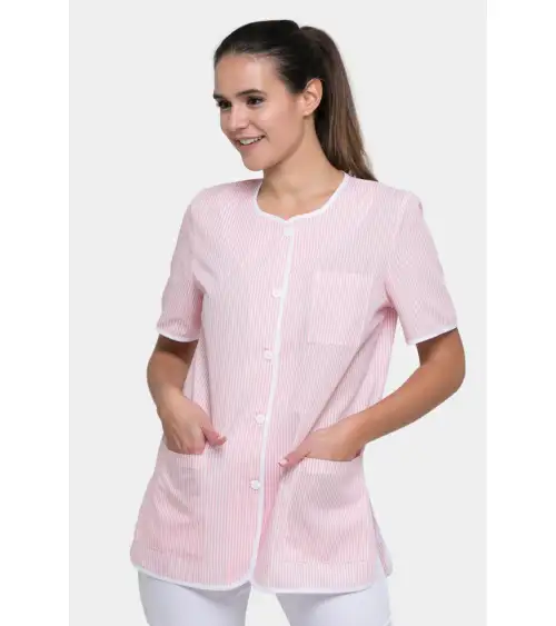 CASACA DE MUJER PARA LIMPIEZA ROSA