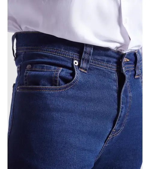 PANTALÓN VAQUERO SEMIENTALLADO PARA HOMBRE IZQ