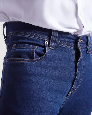 PANTALÓN VAQUERO SEMIENTALLADO PARA HOMBRE CIERRE