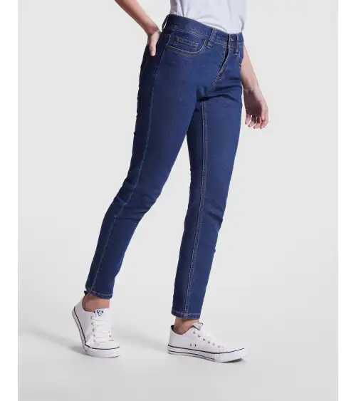 PANTALÓN VAQUERO SEMIENTALLADO PARA MUJER frente