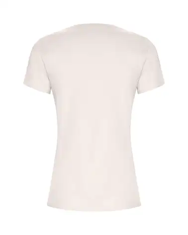 CAMISETA ENTALLADA ALGODON ORGANICO BLANCO VINTAGE ESPALDA