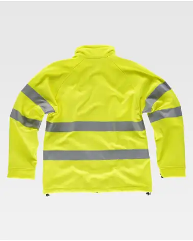 CHAQUETA WORSHELL ALTA VISIBILIDAD AMARILLO A.V  ESPALDA