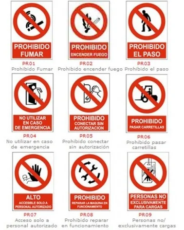 SEÑAL DE PROHIBICIÓN DE ACTOS O COMPORTAMIENTOS 1